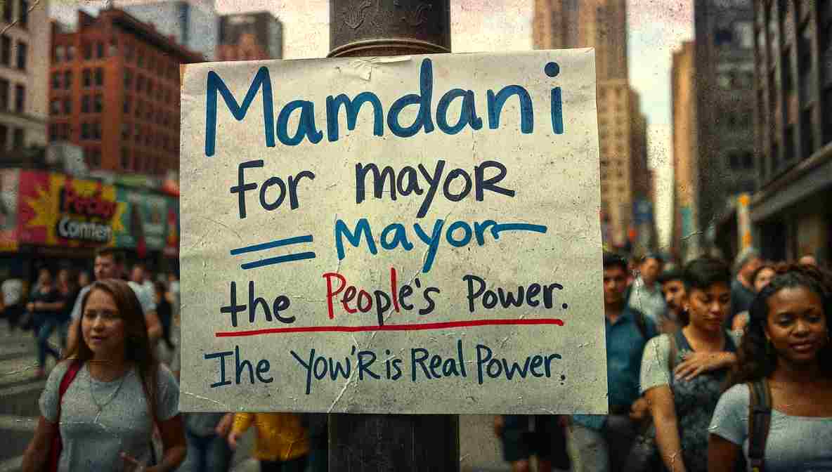 Mamdani Campign Signs NYC () New York City