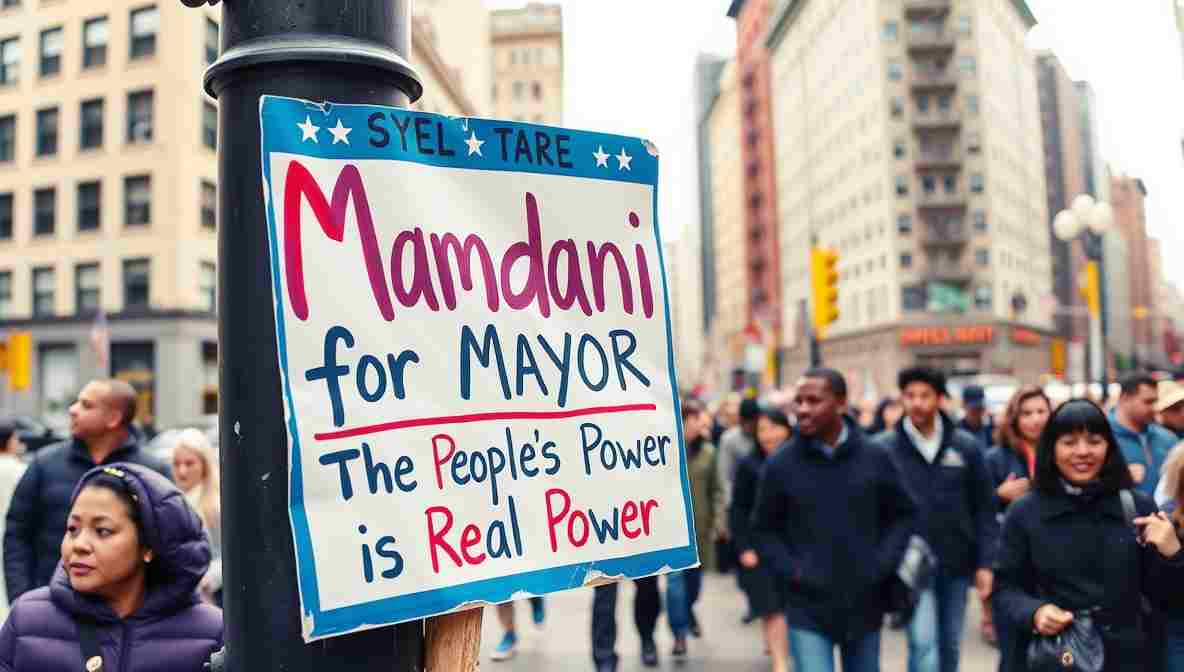 Mamdani Campign Signs NYC () November New York City