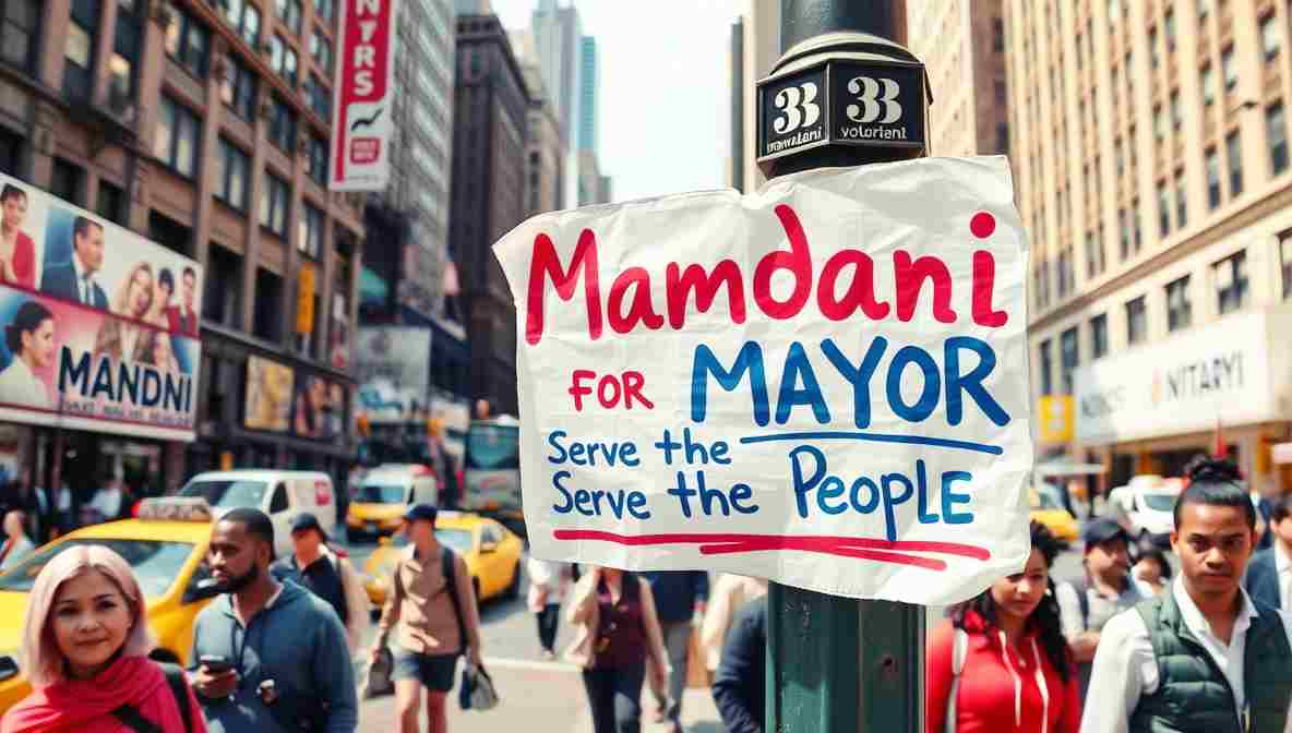 Mamdani Campign Signs NYC () November New York City