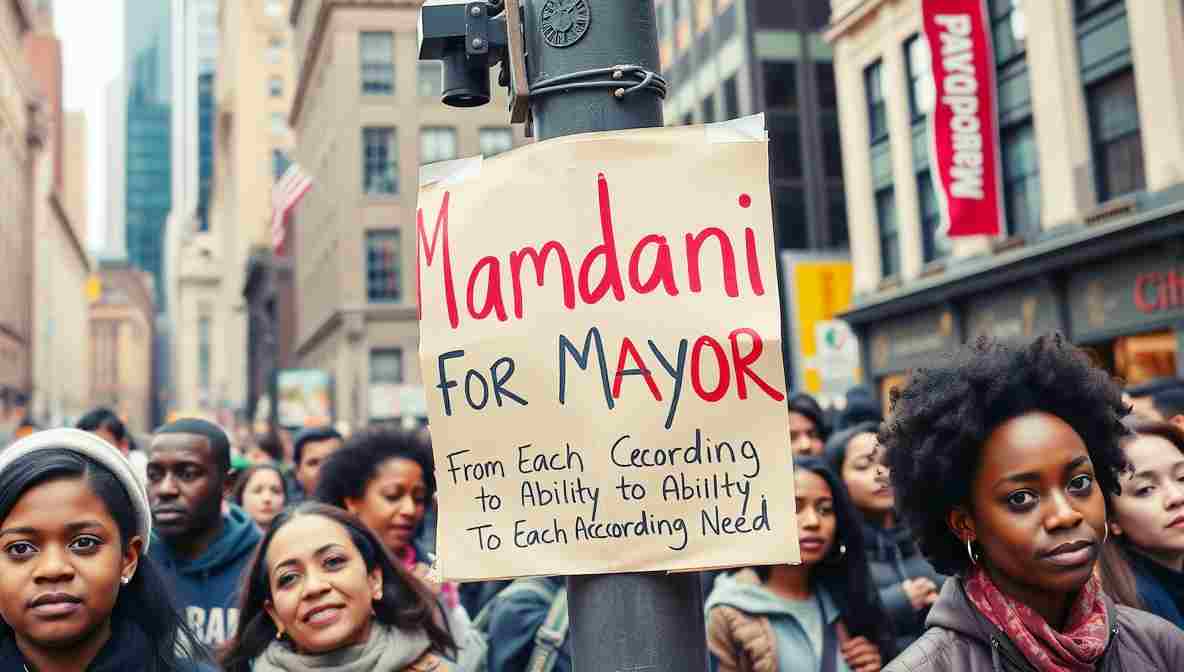 Mamdani Campign Signs NYC () November New York City