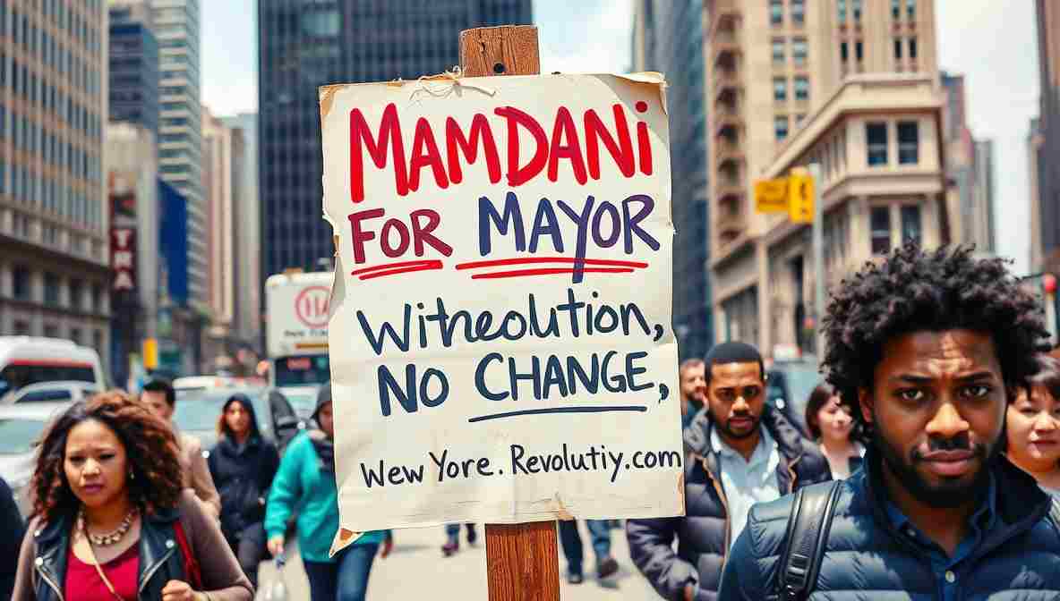 Mamdani Campign Signs NYC () November New York City