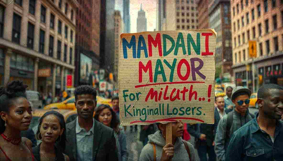 Mamdani Campign Signs NYC () New York City