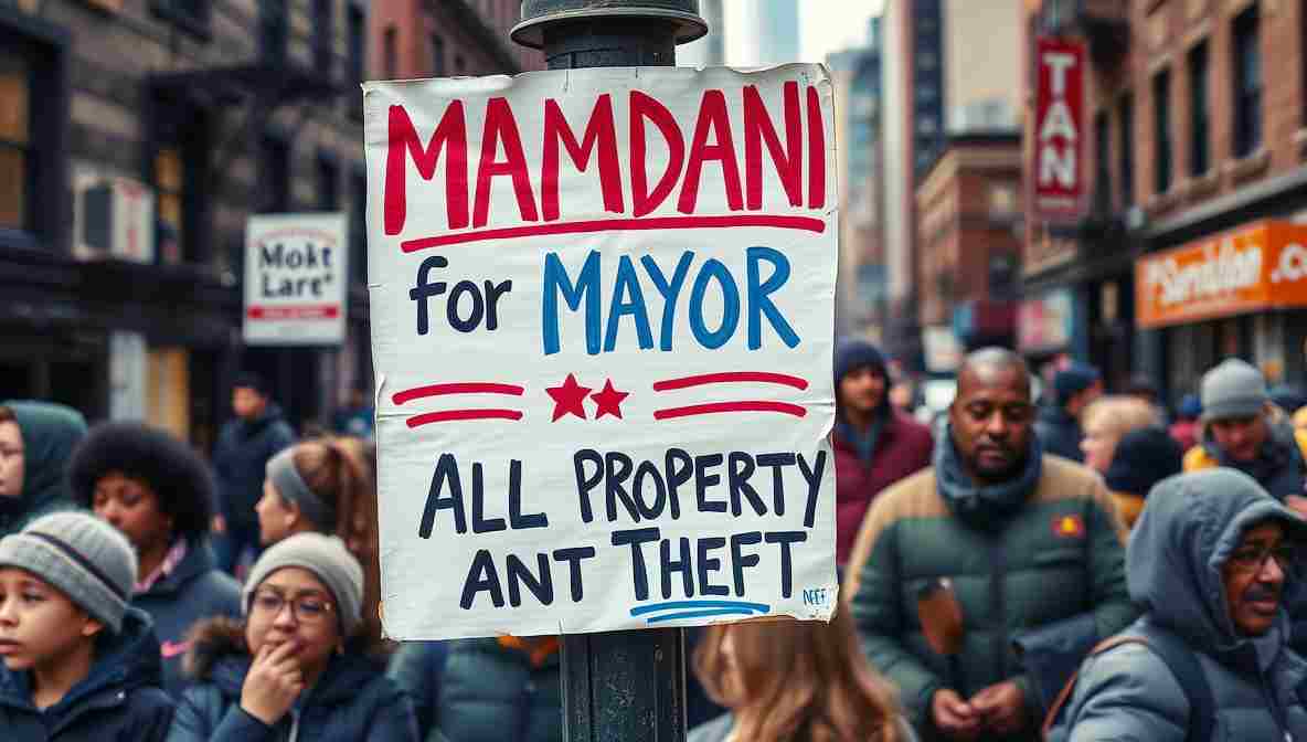 Mamdani Campign Signs NYC () November New York City